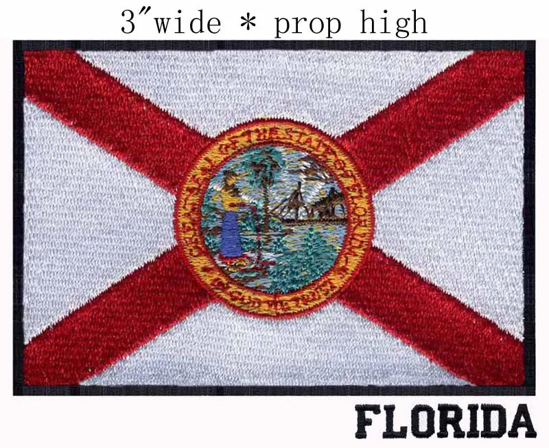 

Florida Flag 3" wide embroidery patch for mass effect/fabric applique/badge for fashion