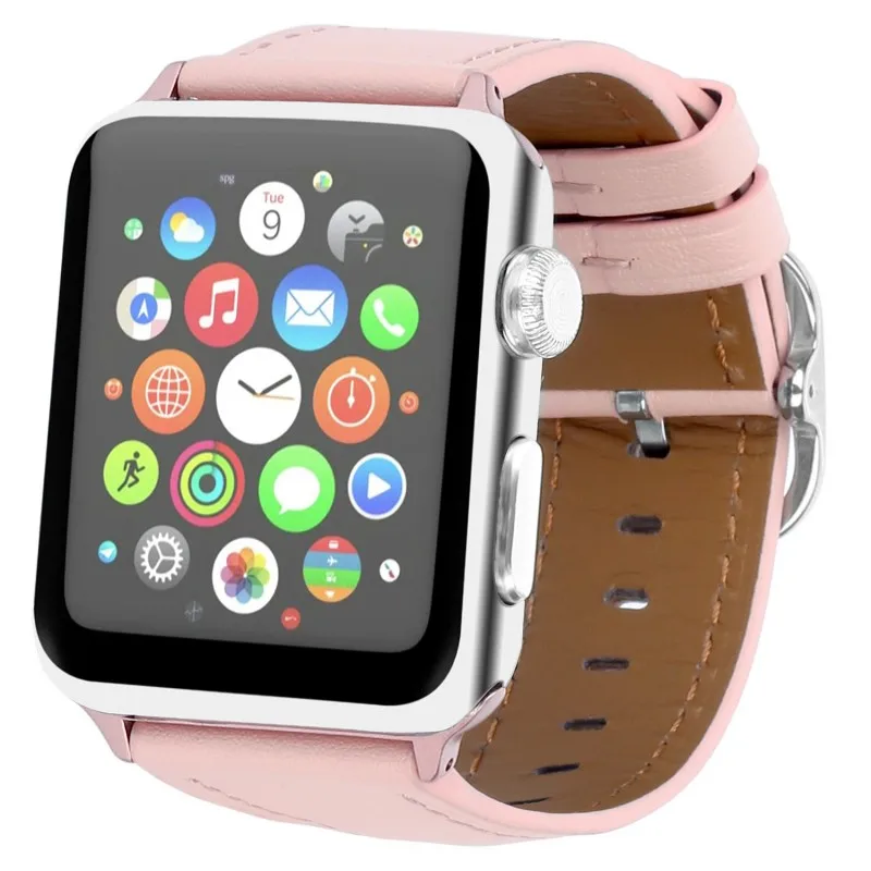 Новые Домашние тапочки из натуральной кожи, ремешок для наручных часов Apple Watch, ремешок 42 мм, 38 мм, версия 1/2/3 классической ремень с металлической пряжкой, замена ремешки Браслет