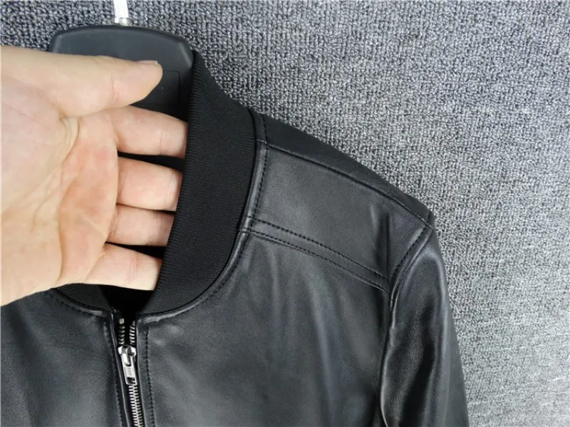 Куртка Пилота авиационного размера плюс 5XL из натуральной овчины, черная куртка из натуральной кожи, мужская куртка-бомбер из овчины, пальто авиатора