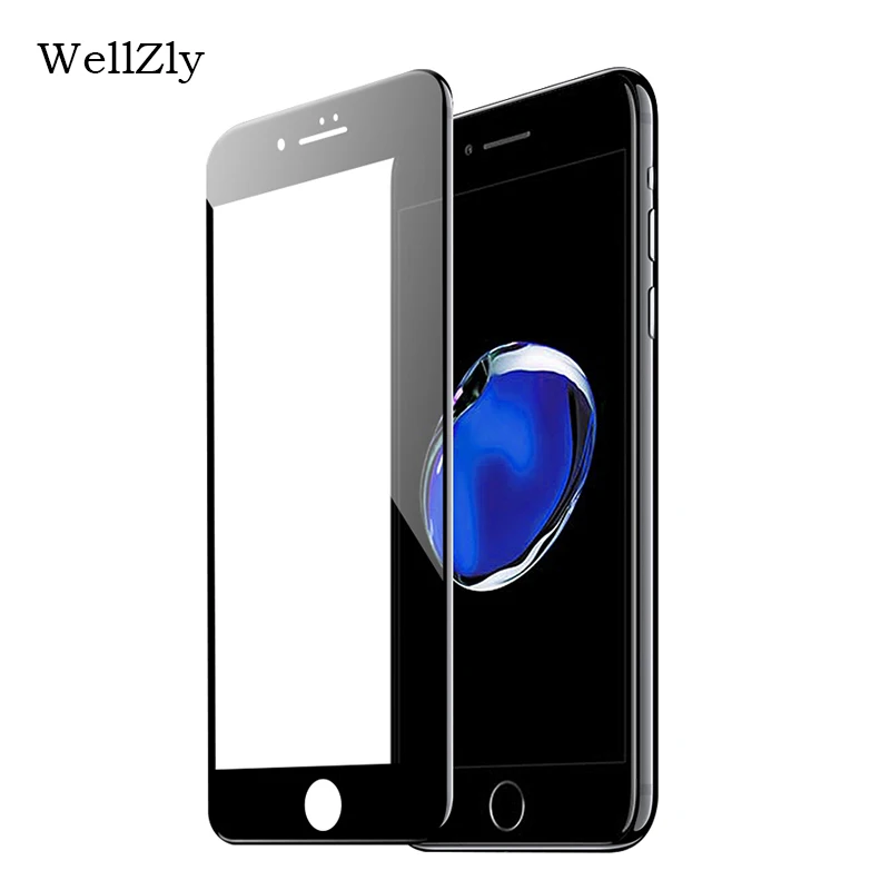 WellZly 4d стекло для iphone 7 full cover 6 Закаленное Фильм на S 8 плюс край Полный крышка осыпи