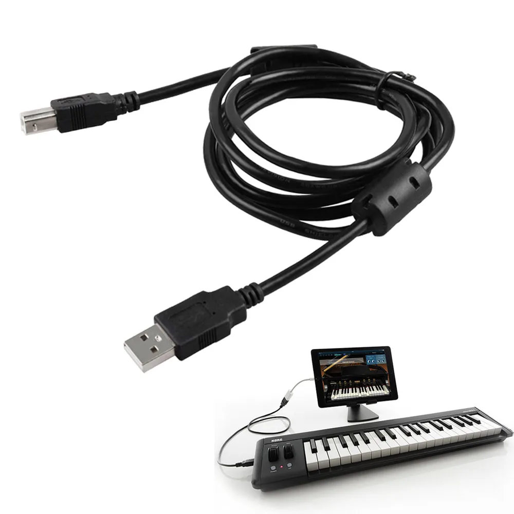 Высокое качество черная музыкальная клавиатура Разъемы USB 2 0 кабель