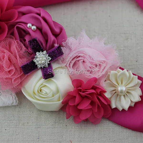 1 шт фуксия цвета слоновой кости розовый цветок створки шикарный потрепанный