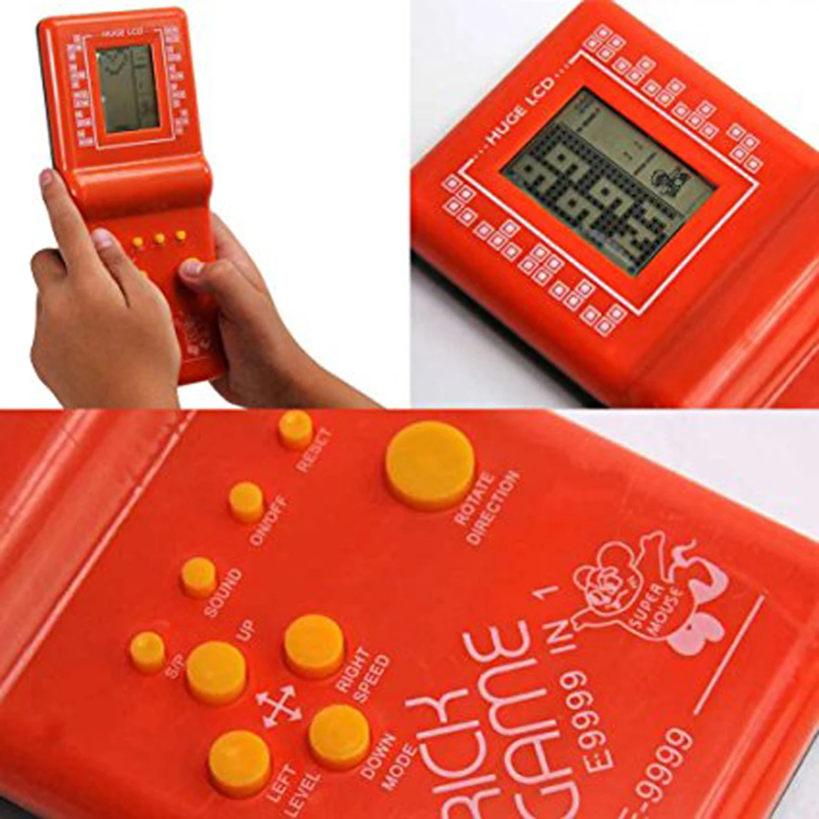 Детский Ретро Классический тетрис Ручной игровой плеер 2 7 ''LCD электронные
