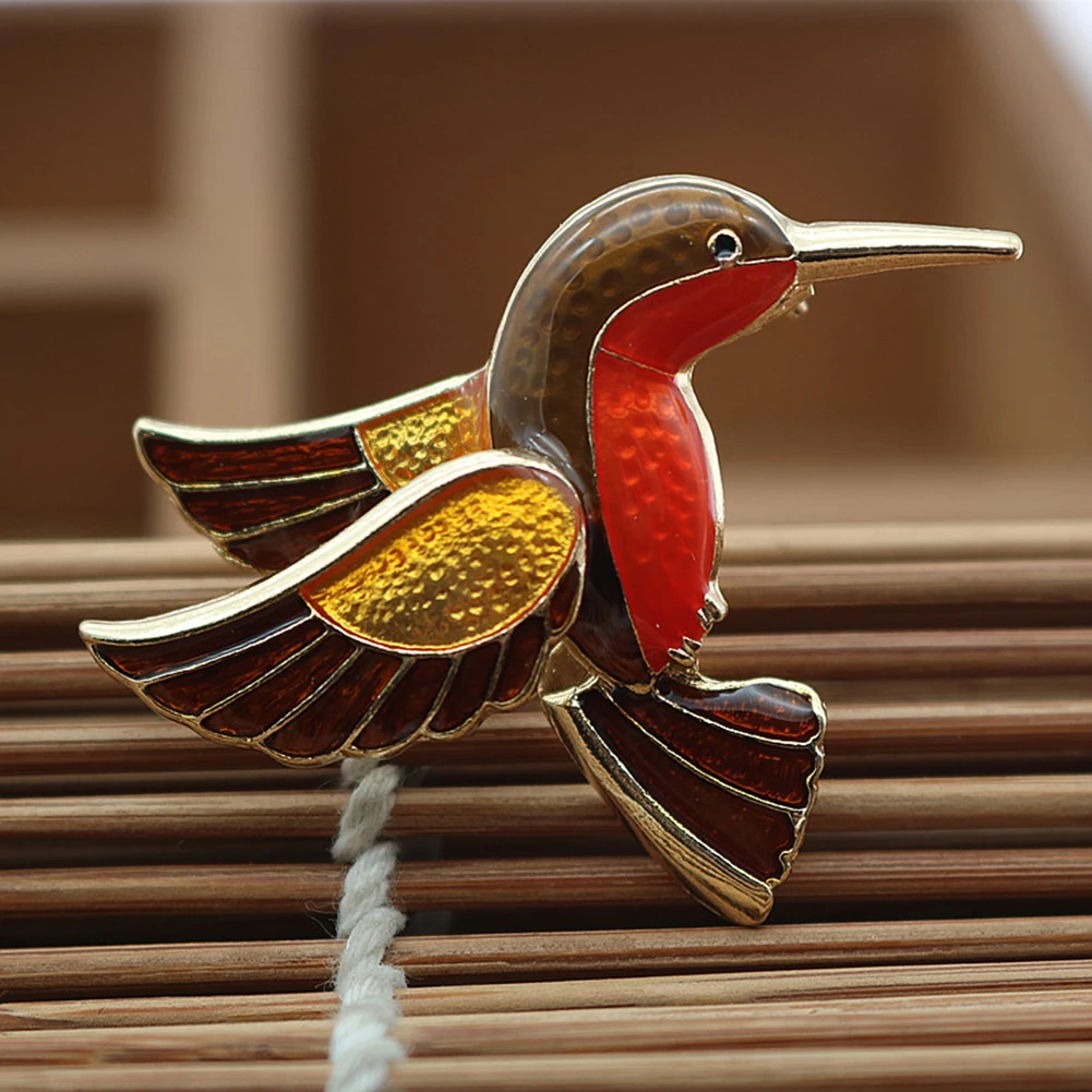 Женская мода Ретро Птица брошь на булавке для воротника эмаль значок джинсы
