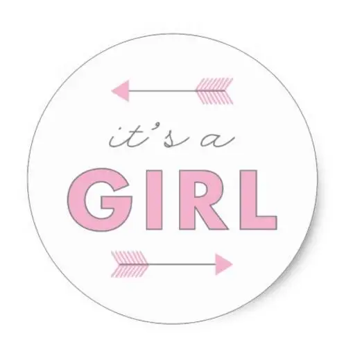 

1.5inch It's a Girl Arrow Baby Shower Birth Announcement Classic Round Sticker