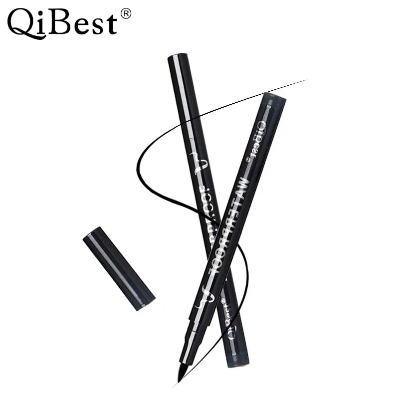 QIBEST Long-lasting Fast Quick Dry Black Eyeliner Pencil Waterproof Matte Thin Soft Nib for Women Makeup |