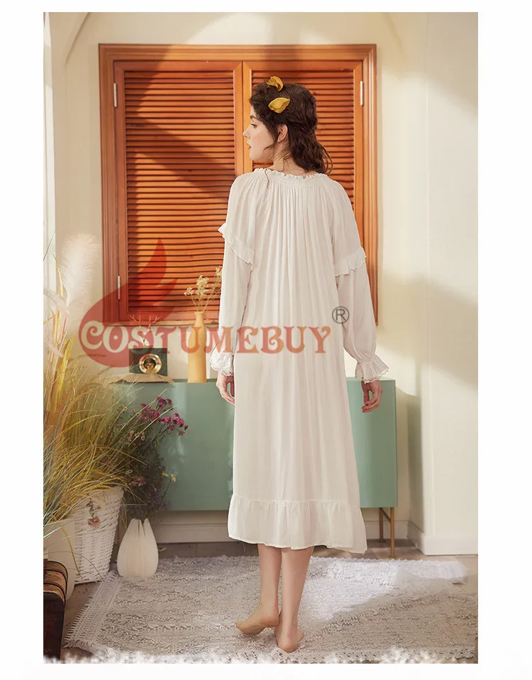 Женская винтажная ночная рубашка Costumebuy длинная Романтическая Ночная сорочка в