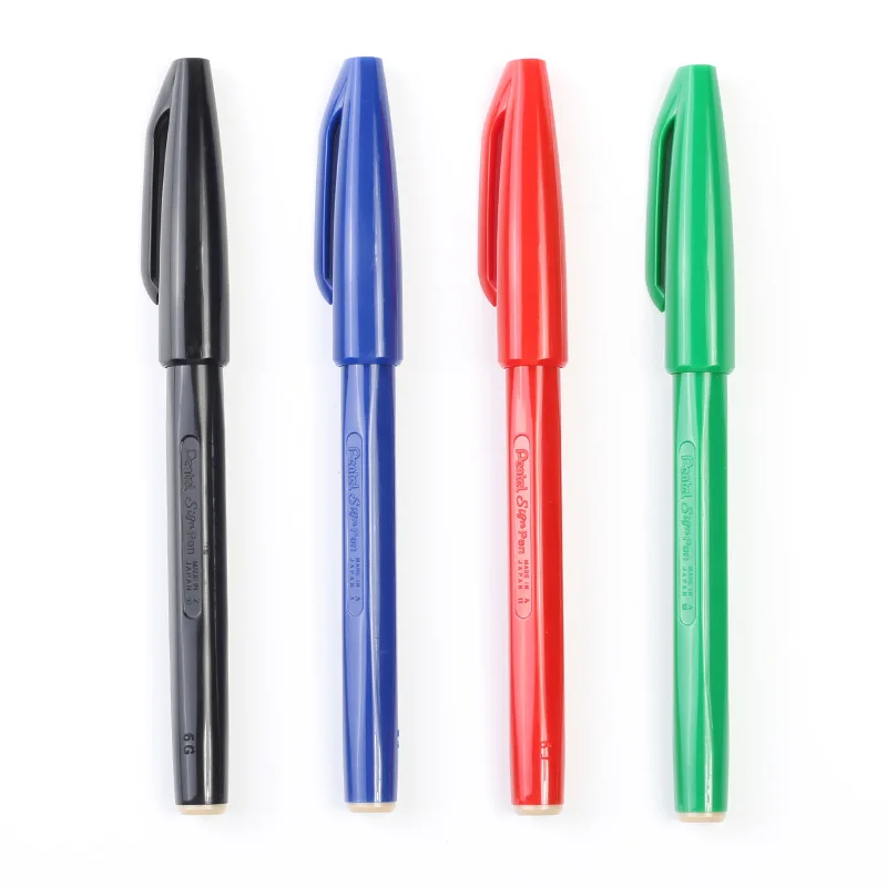 Ручка-вывеска Pentel 2 0 мм для графического письма черная/синяя/зеленая/красная