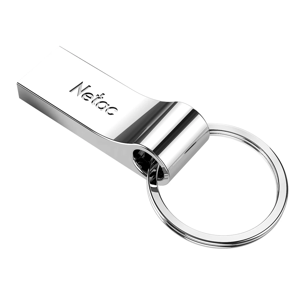 Netac U275 флеш-диск USB 2,0 с кольцом для ключей 8GB 16GB 32 GB Aluninum Alloy Stick USB2.0 8 16 32 GB металлическая Флешка серебристый U диск