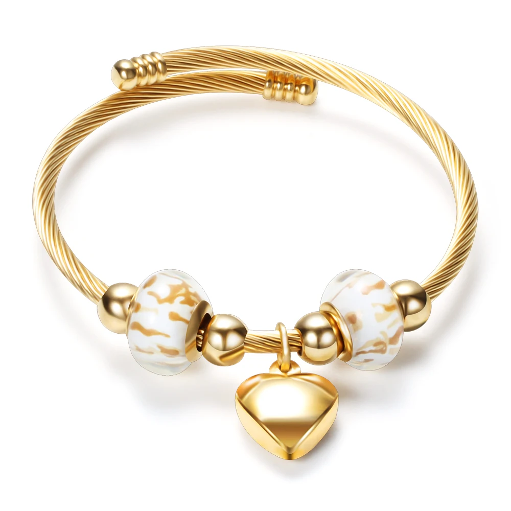 Браслет из нержавеющей стали 316L с изображением сердца|wire bracelets bangles|bracelet bangle for