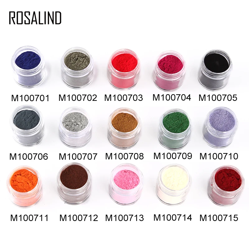 Блестящий бархатный порошок для ногтей ROSALIND украшение сделай сам маникюра