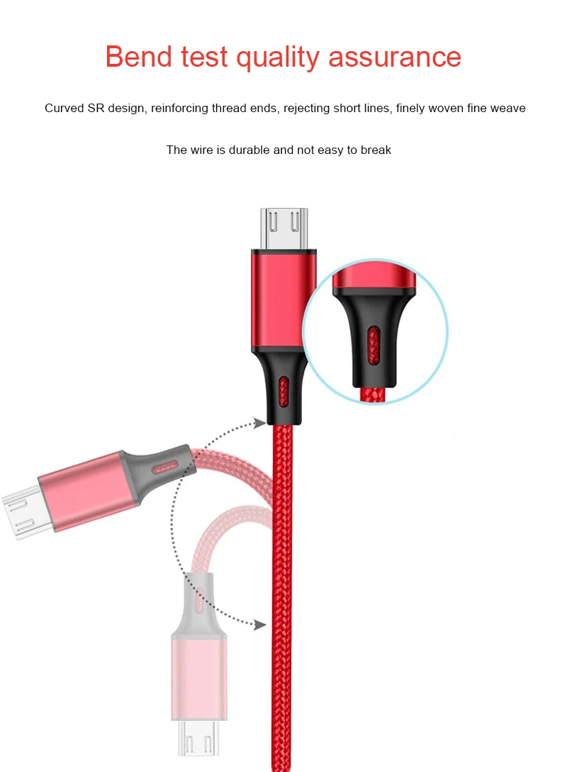 Кабель Micro USB 50 см 1 м 2 3 шнур для быстрой зарядки Android Samsung Galaxy S7 A7 Xiaomi Redmi Note 4 5