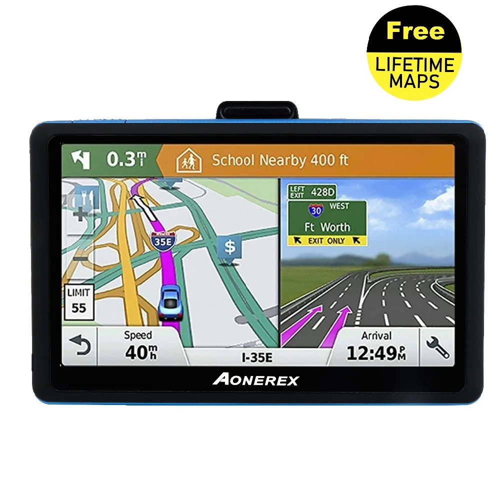 Автомобильный GPS навигатор 5 дюймовый ЖК экран FM радио голосовая навигация для