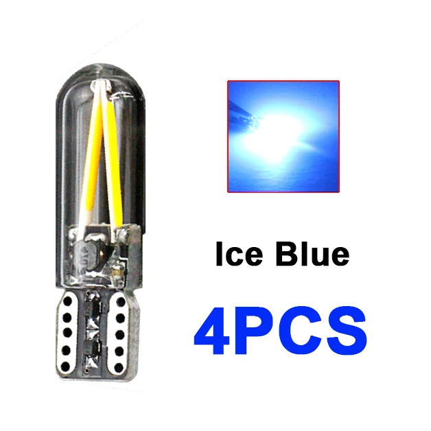 Ice Blue 12v Новые 4 шт. 12v без полярности Canbus T10 светодиодный лампы W5W светодиодный 194 192 168 лампа теплый белый с украшением в виде кристаллов льда синего, зеленого, красного, розового, авто - Испускаемый цвет: Ice Blue 12v