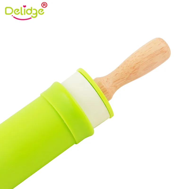 Delidge 1 шт. разноцветные Скалки для выпечки пельменей теста|rolling pin kitchen|silicone rolling