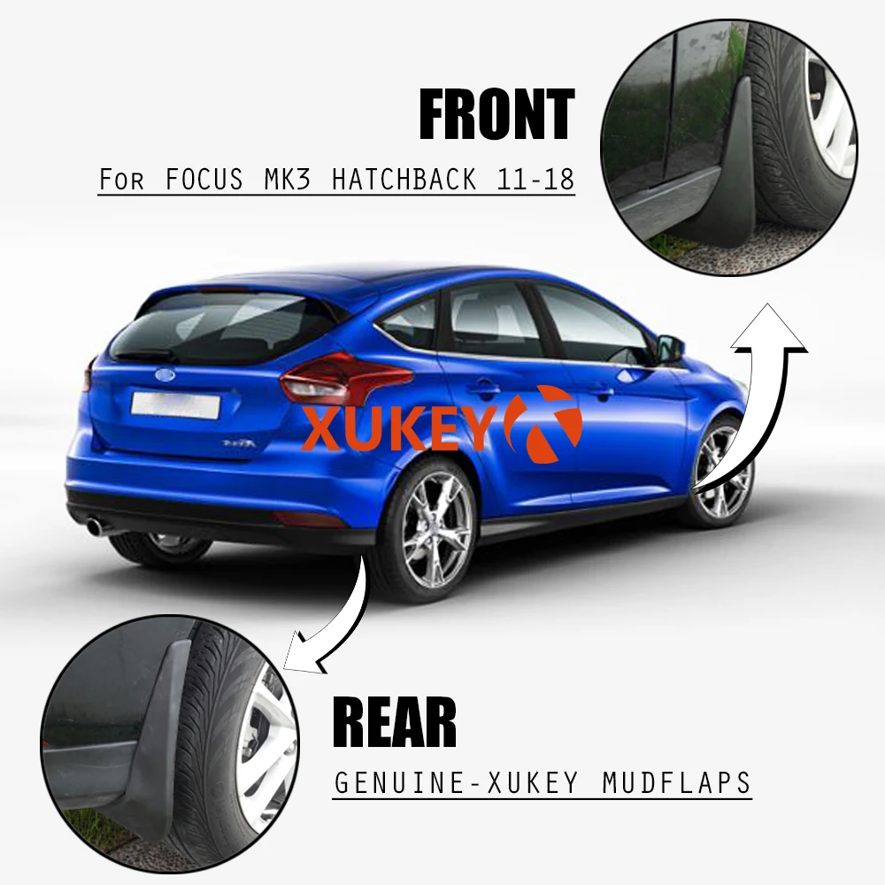 Брызговики для хэтчбека Ford Focus 3 MK3 2011 2018 2016 2017|rear mud flap|mud flapssplash guard |