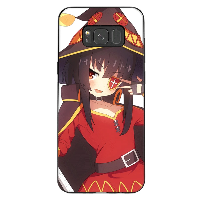 Силиконовый чехол для телефона samsung M10 M20 M30 M40 S6 S7 Edge S8 S9 S10 S10E Plus Note 8 9 KonoSuba Megumin Kono |