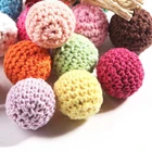 5 шт., деревянные бусины-прорезыватели для зубов, 20 мм