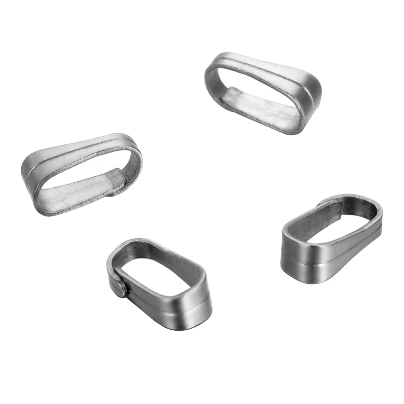 Зажимы из нержавеющей стали серебристого цвета 10 200 шт.|pinch clips bail|clip baildiy jewelry findings |
