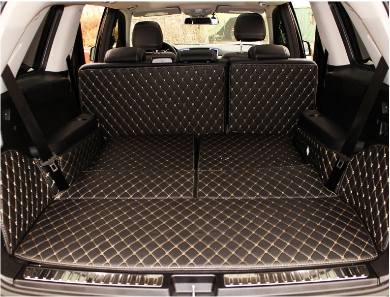 

High quality! Special trunk mats for Mercedes Benz GL 350 X166 7 seats 2015-2012 durable cargo liner boot carpets for GL350 2014