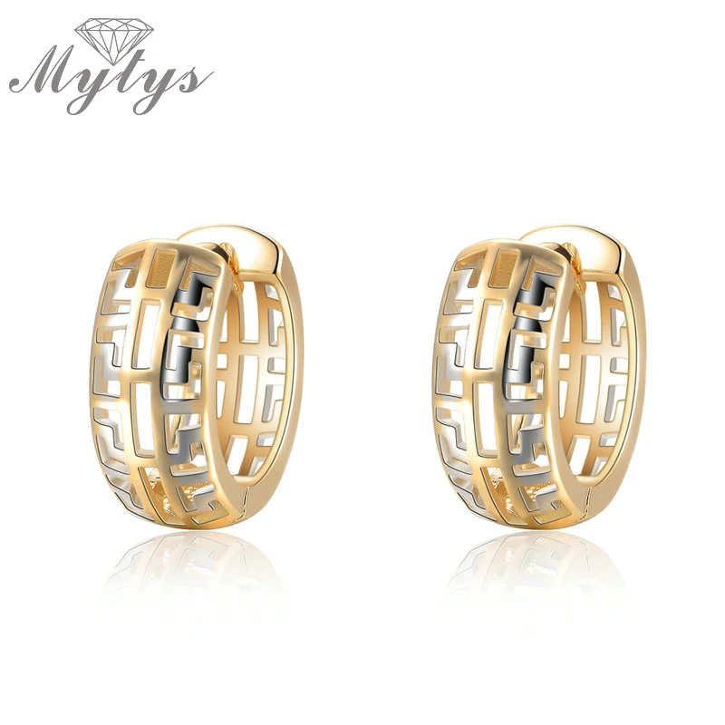Женские серьги Mytys модные с геометрическим узором маленькие кольца CE266|hoop earrings for