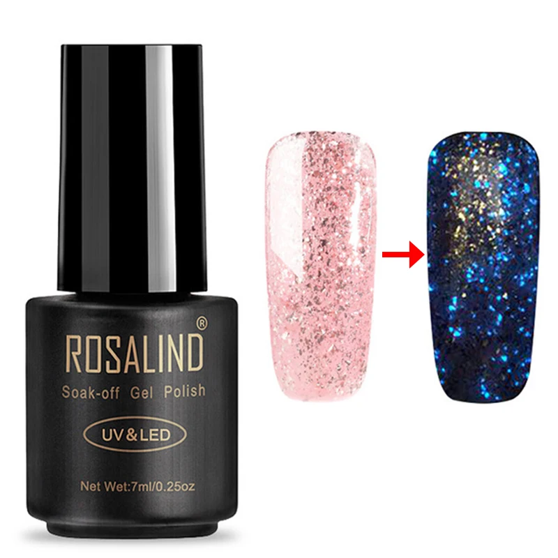 ROSALIND Gel varnish Nail Polish Hybrid Nails Art Extension Semi permanent Luminous Rose UV Base Top For a Manicure | Красота и