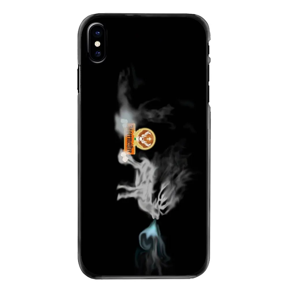 Art design логотип ЕГЕРМЕЙСТЕР пива Пластик черный чехол Чехол для iPhone 4 4S 5 5S 5C SE 6 S 7 8