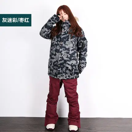 SUIT 6 LTVT, мужской, женский лыжный костюм, шпон, двойной, сноуборд, одежда, костюм, водонепроницаемый, тонкий, стеганый, Корейская версия, стиль, женские лыжные наборы - Цвет: SUIT 6