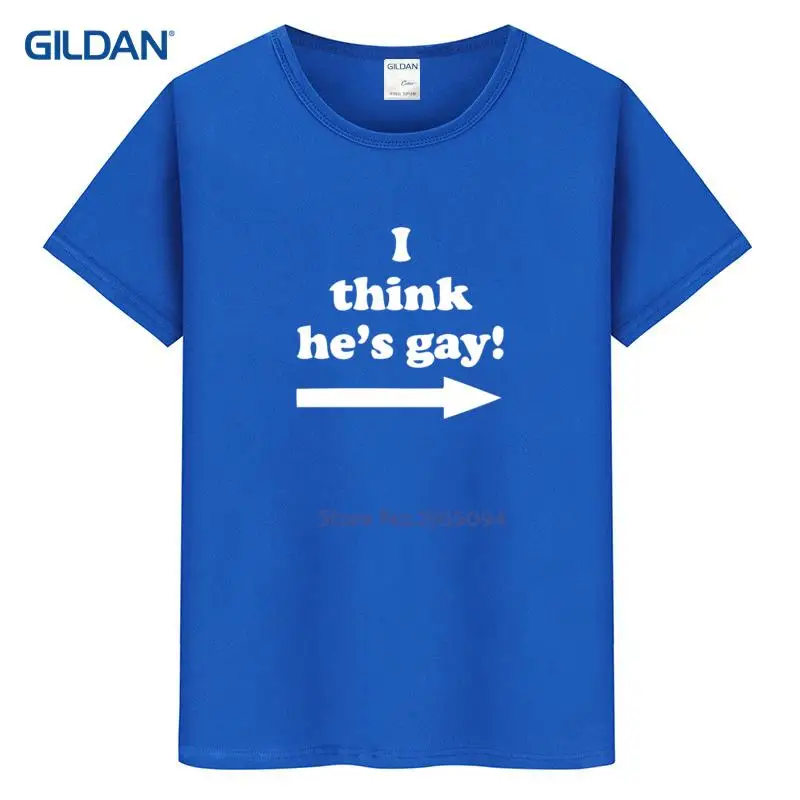 Я думаю что он гей колледж 2017 тонкая футболка мужская летняя с длинным рукавом