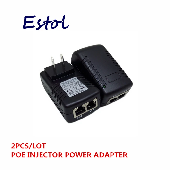 DC48V 0.5A 10/100 Мбит/с PoE Инжектор питания через Ethernet адаптер pin 4/5 (+) 7/8 (-) AC100-240V IP Камера