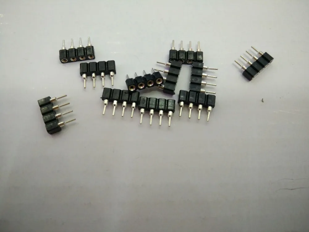 100 шт./лот 4 штырька RGB штекер гнездовой Тип DIY маленькая часть для светодиодной 3528
