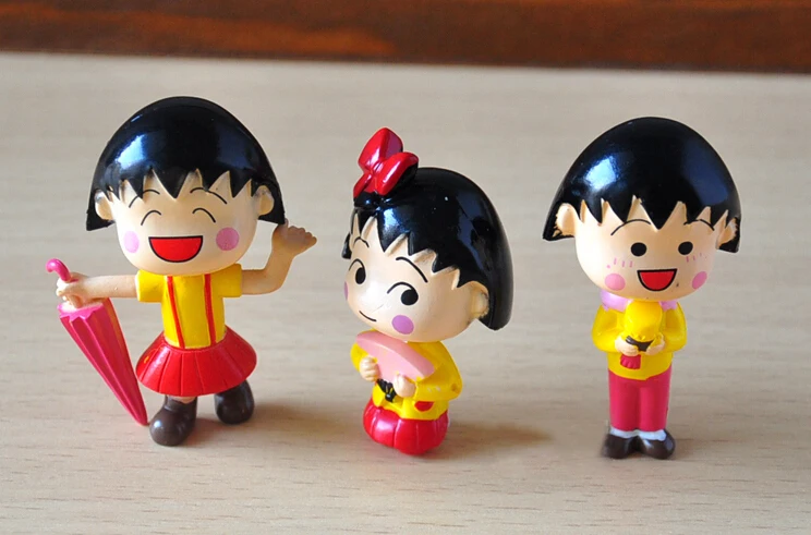 12 шт./лот 5 см Chibi Maruko Chan экшн фигурки Куклы Сакура момомоко ПВХ Фигурки гаражный