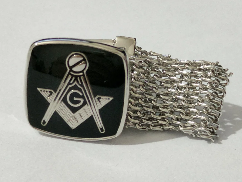 Мужские Запонки Freemasons запонки с символом цепи 15 мм|Зажимы для галстука и запонки|