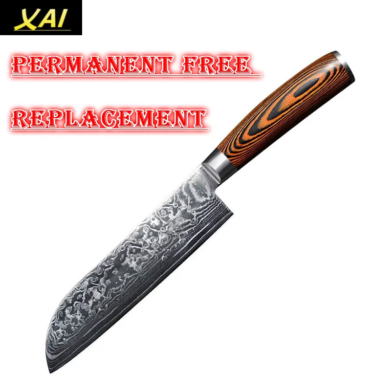 kitchen japanese knife 7 inch Damascus Sande VG10 cuisine couteau de cleaver sushi fruit cooking | Дом и сад