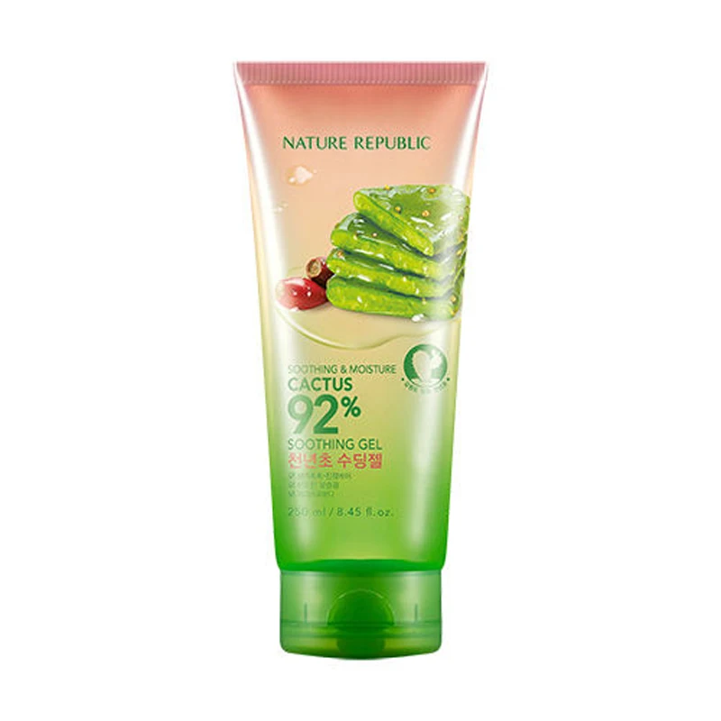 NATURE REPUBLIC Soothing &amp Moisture Cactus 92% Gel 250ml Facial Serum Enhancing Skin Flexibility Moisturizing Cream | Красота и