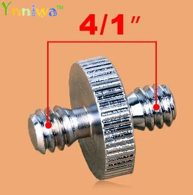 

50pcslot Camera Accessories 1/4" Male to 1/4" Male Threaded Metal Screw Adapter For Camera Tripod Stand DSLR SLR Accessories