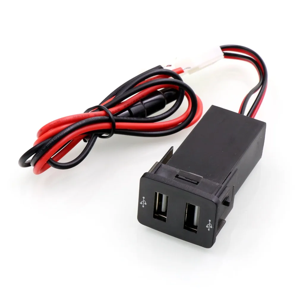 2 шт. автомобильное зарядное устройство с USB портом для Nissan TIIDA Sylphy Lannia Teana Qashqai X trail