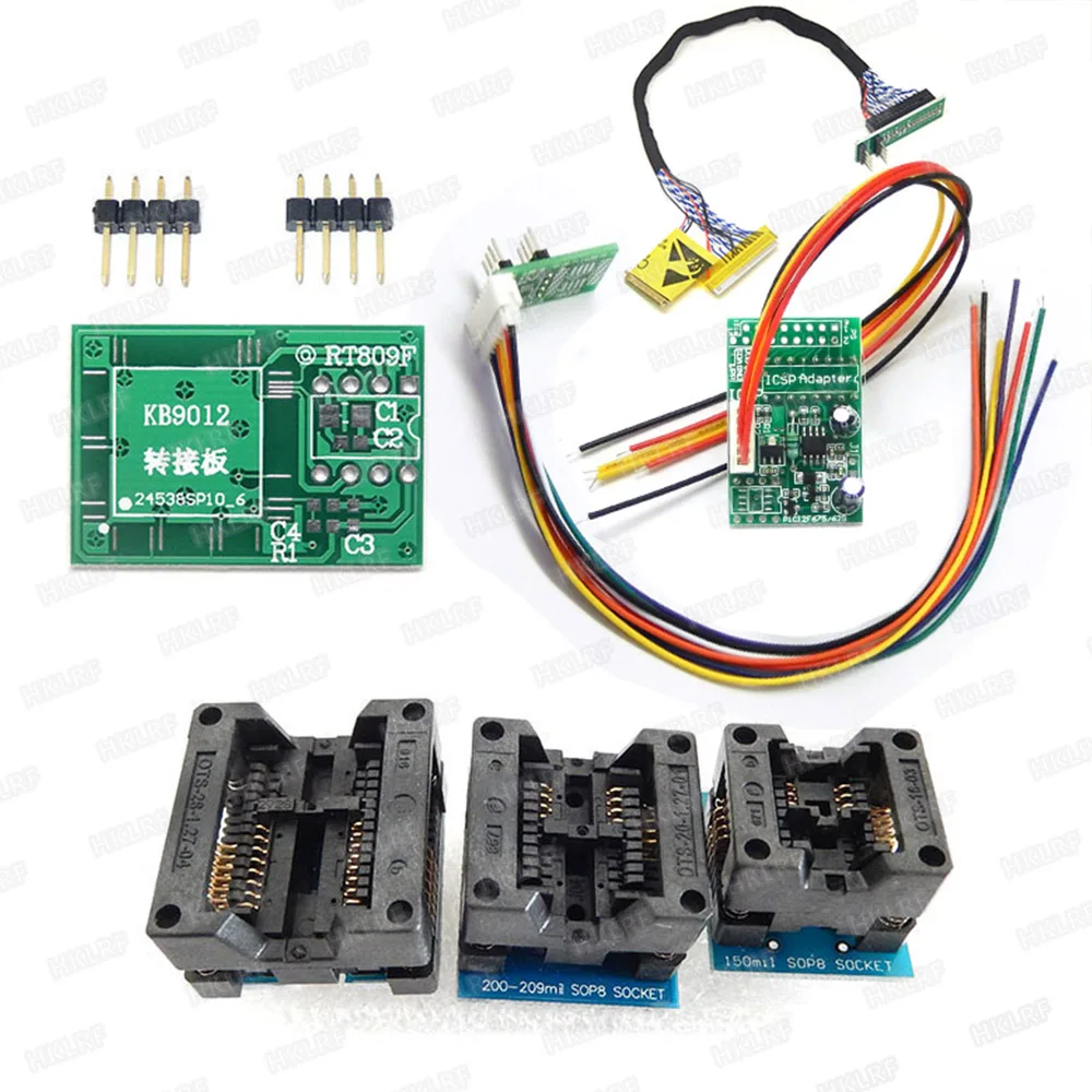 Новый RT809F программатор + кабель EDID LCD Универсальный EPROM FLASH VGA ISP AVR GAL PIC электронная