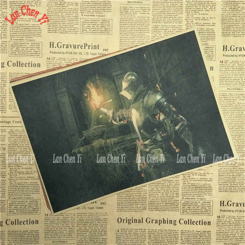 Dark Souls Классическая игра крафт-бумага Плакат Бар Кафе гостиная столовая настенные декоративные картины
