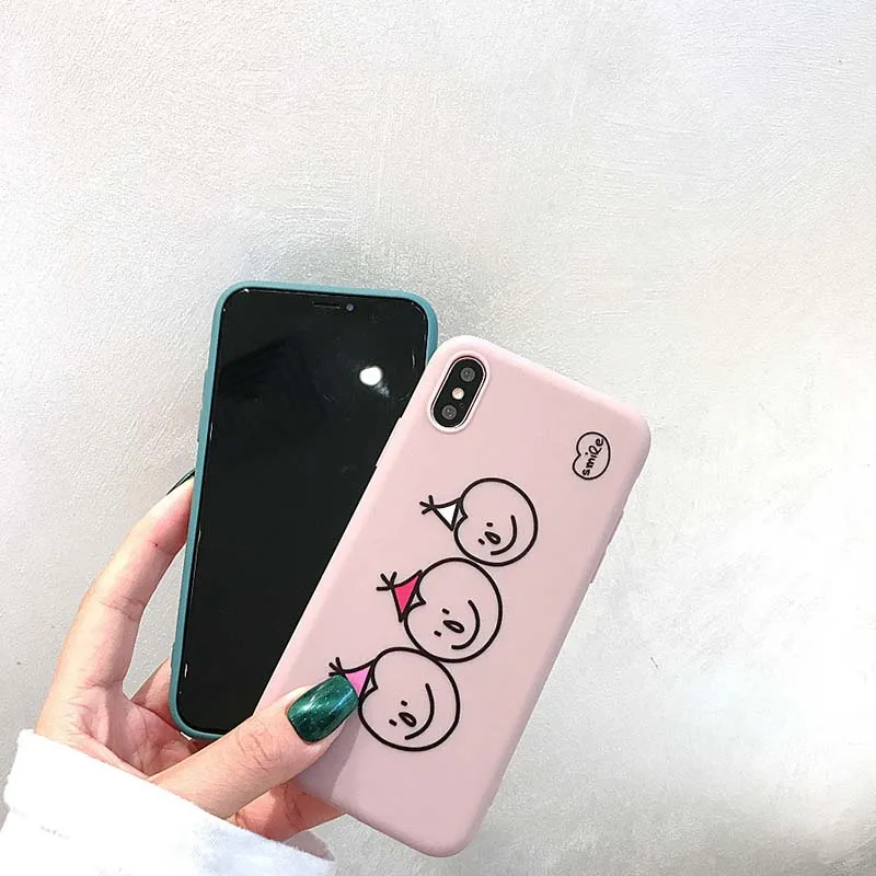 Прекрасный счастливый улыбающийся чехол для iPhone X XR XS Max 6 S Plus мягкая задняя крышка