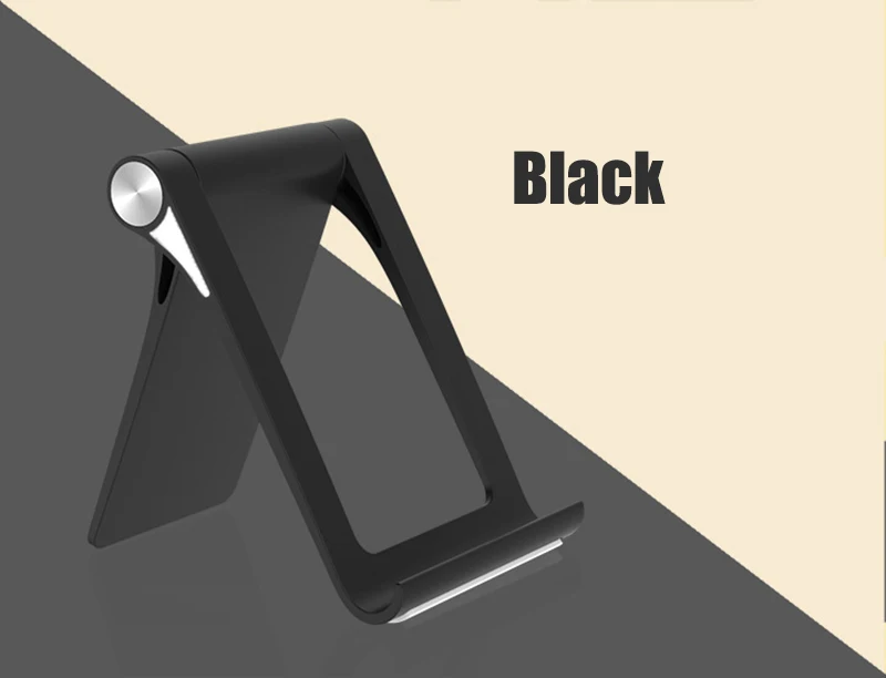 Black Портативный держатель для телефона Подставка для iPhone XS Max XR Складная подставка для мобильного телефона для samsung S9 S8 настольная подставка для планшета для Xiaomi - Цвет: Black