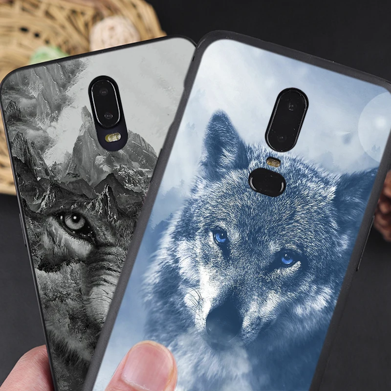 Snow wolf hard animal moon cute Soft Silicone Phone Case for oneplus one plus 7 pro 7t 6 6t 5t |