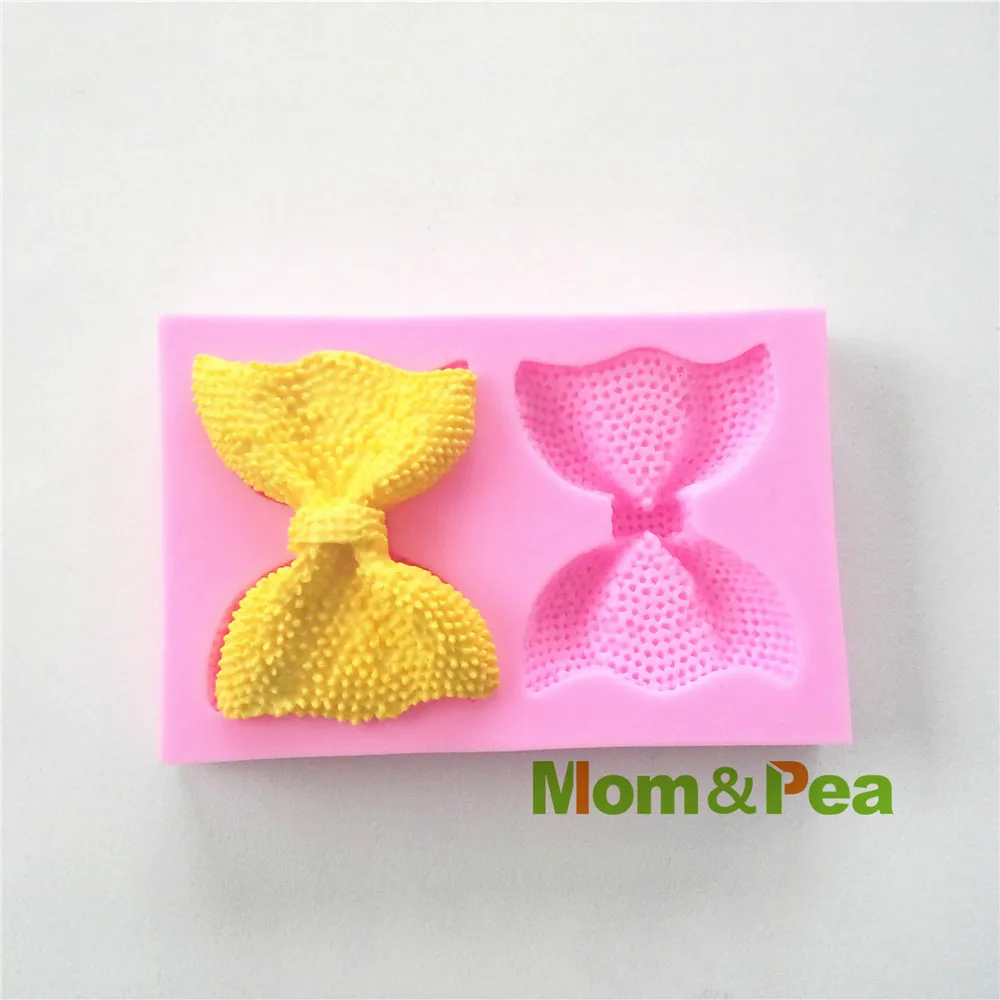 Mom & Pea 0510 Бесплатная доставка силиконовая форма для мыла в форме банта украшение