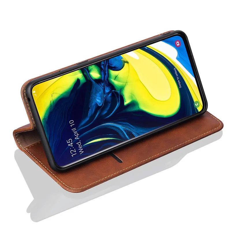 A80 A90 корпуса для Samsumg Galaxy SM-A805F чехол телефона чехол-бумажник Искусственная кожа