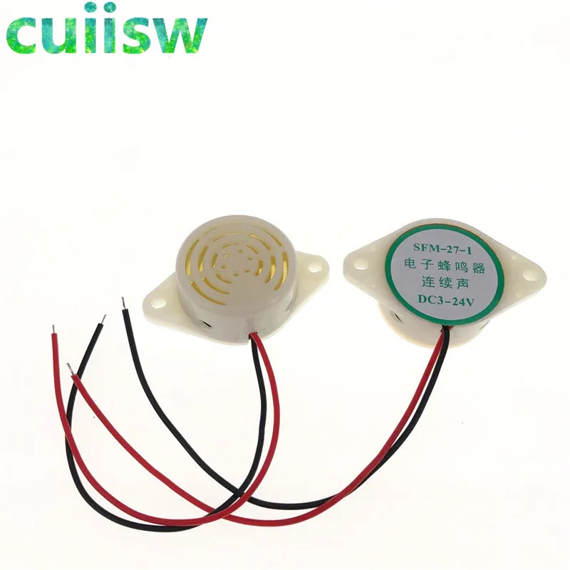 5PC/Lot 95DB Alarm High-decibel 3-24V 12V Electronic Buzzer Beep Intermittent Continuous for Arduino SFM-27 | Электронные