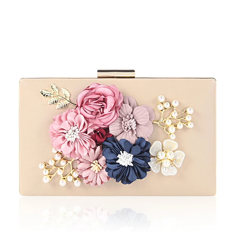 

Women Party Wedding Clutch Luxury Purse Flower Evening Prom Bag Chain Wallet