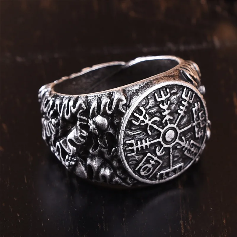 Vegvisir кольцо с компасом Amulet Jewelry языческое для женщин и мужчин этническое
