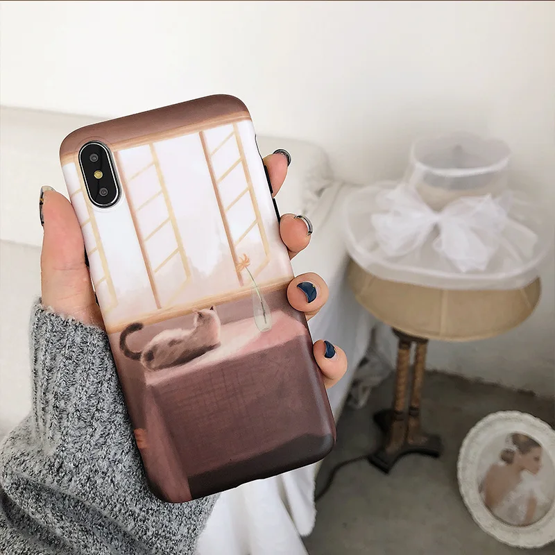 Чехол для iphone X 7 иллюстраций IMD оригинальное применение Apple XS Max новинка 8 Plus