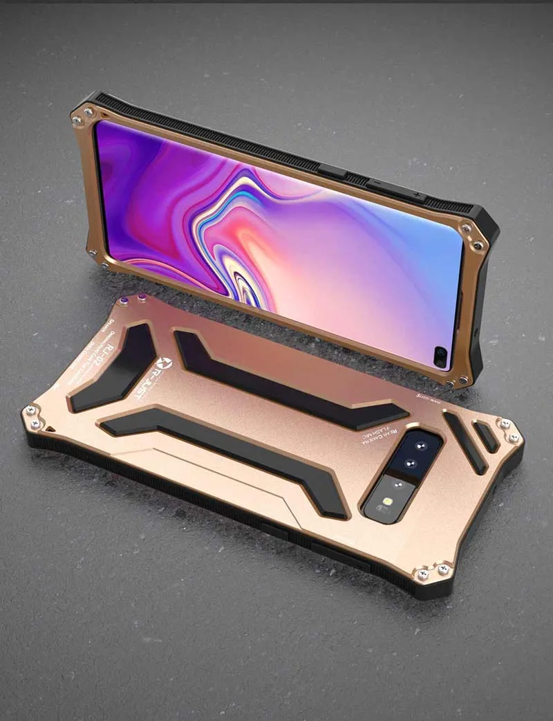 R-JUST чехол Armor Металл Телефон Чехол принципиально противоударные Чехлы Coque для samsung Galaxy S10 S10Plus случае KS0061