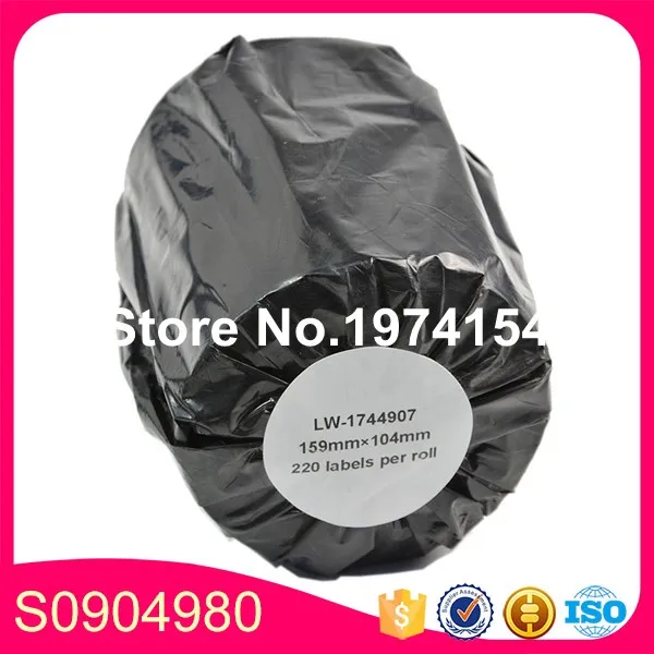 200 Совместимые рулоны Dymo S0904980 этикетка 104 мм * 159 220 шт/рулон совместимый для LabelWriter